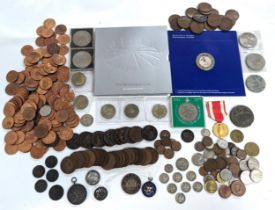 Mixed coins - The Millennium Coin and other commemorative coins, 1966 Canada silver dollar, George