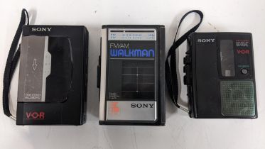 Three Sony Walkmans to include WM-F31, TCM- 568V and TCM -34V Location: