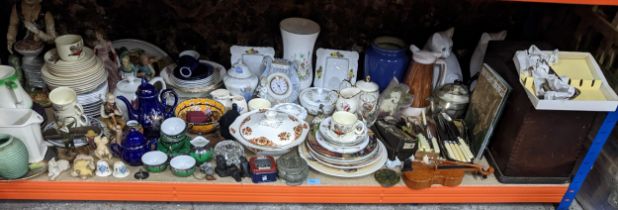 A large lot of mixed ceramics, glass and miscellaneous items to include a Japanese blue and white