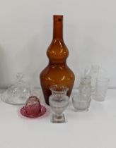 Mixed glassware to include Baccarat crystal Medici vase musee de Cristalleries, together with