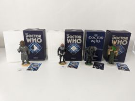 Doctor Who - Third Doctor (John Pertwee) - a group of four boxed Harrop limited edition hand painted