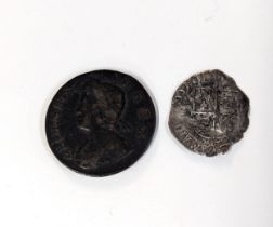 Kingdom of England - Philip and Mary (1554-1558) Groat, crowned bust of Queen Mary I, left, ./.,