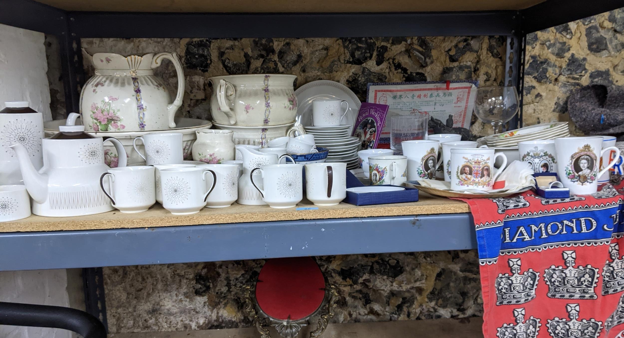 A mixed lot of ceramics and commemorative china, and other items to include a Royal Doulton