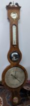 An early Victorian mahogany wheel barometer, the silvered dial signed 'J Stapani, Aberdeen', 97.