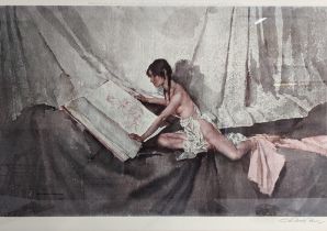 A William Russell Flint signed print, signed to the margin 54cm x 33cm, framed Location: