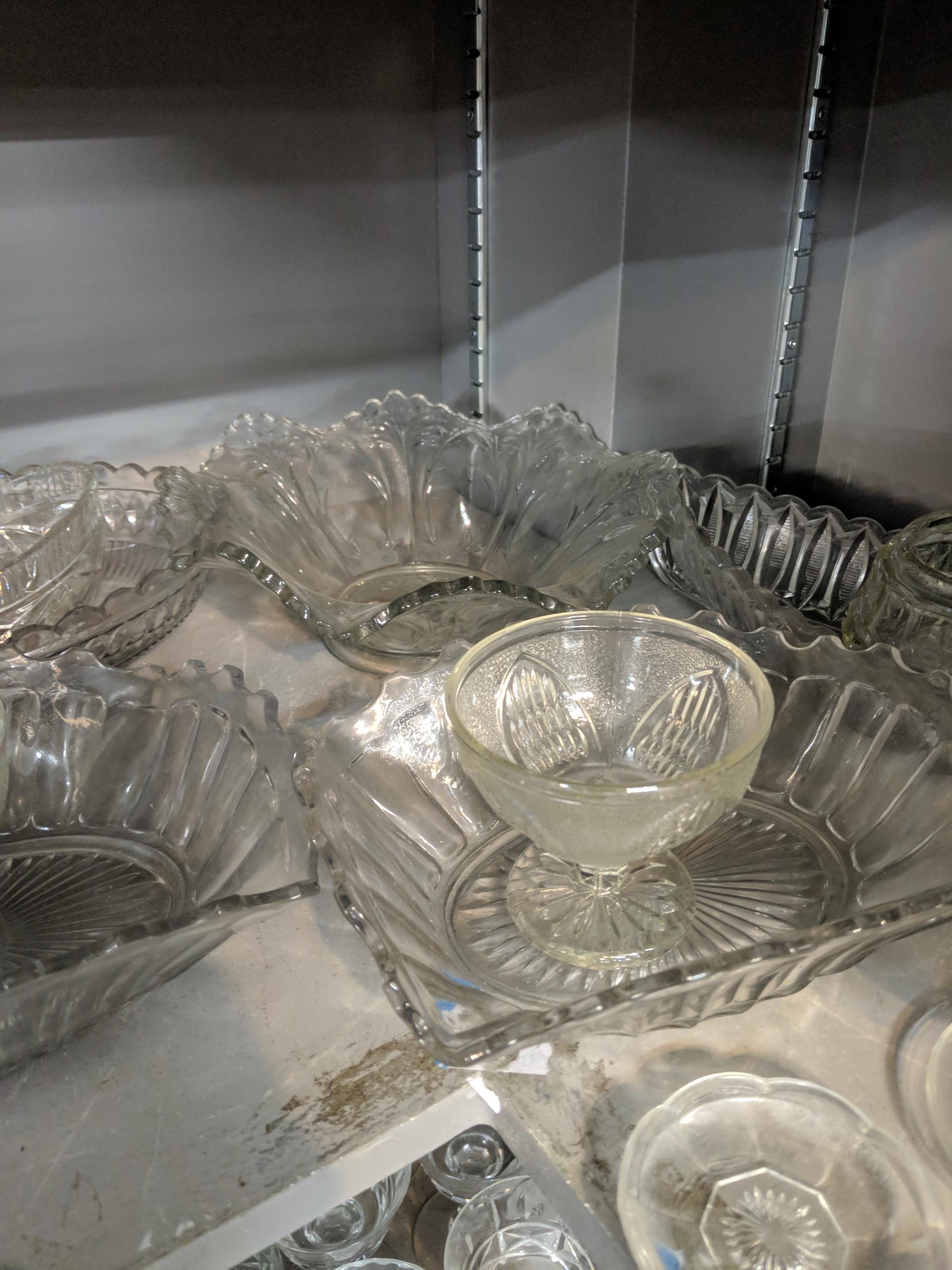 A large quantity of glassware to include domestic glasses, bowls, decanters and other items - Image 8 of 9