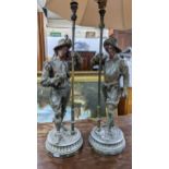 A pair of late 19th century French spelter figurines of Musketeers comprising 'Don Juan' and 'Don