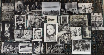 Mixed collection of WWII German photographs to include Goering and staff facing Dover from French