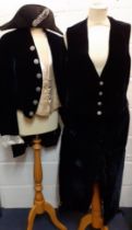 A quantity of late 19th Century British Vice Consul court clothing comprising a cream silk waistcoat