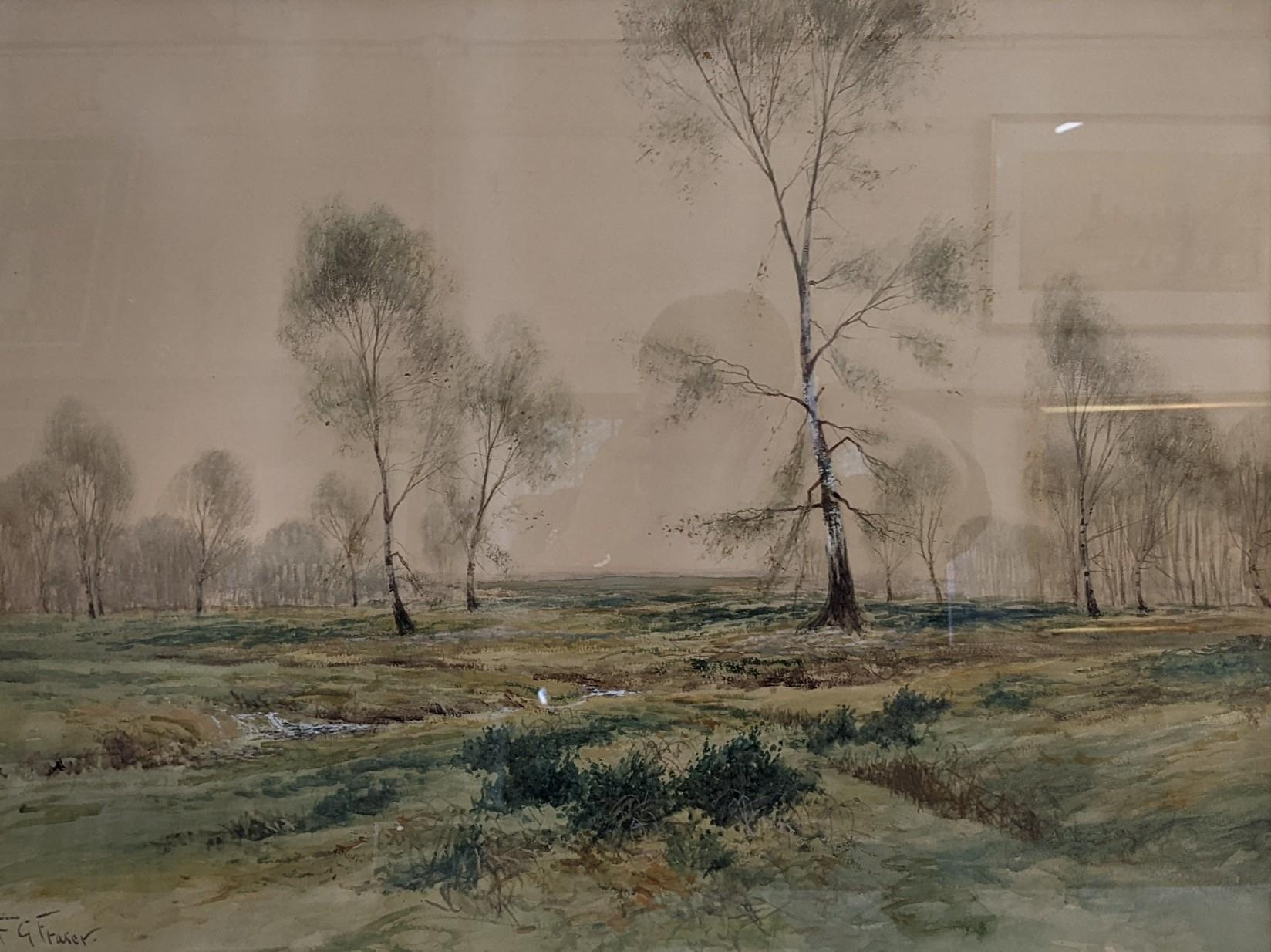 Frederick Gordon Fraser - watercolour landscape scene, signed to the lower left corner 66cm x 49.