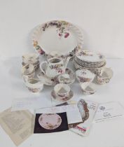 A Copeland Spode 'Fairy Dell' pattern part dinner service A/F, to include tea cups, saucers,
