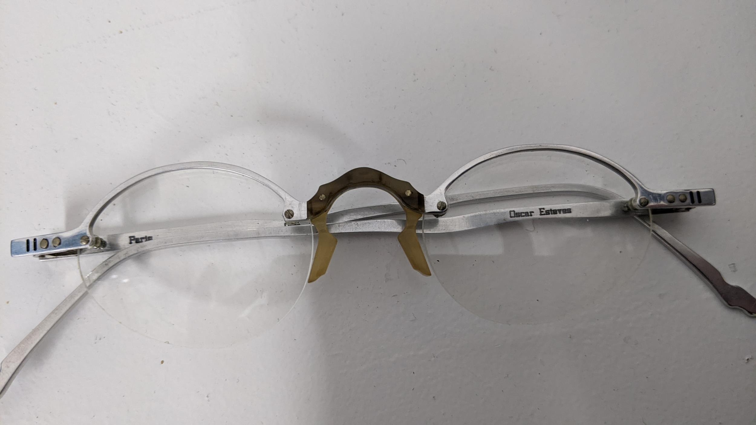 A pair of vintage trench Oscar Esteves glasses Location: - Image 2 of 2