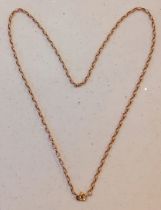 A 9ct gold open chain necklace, weight 8.9g