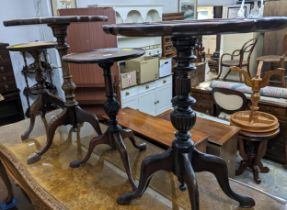 A group of four wine and occasional mahogany tables Location: