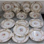 19th century Davenport porcelain to include three shell shaped dessert dishes, two lidded tureens,