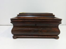 A Regency rosewood work box with a fitted interior A/F Location: