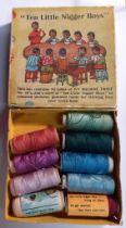 "Ten Little xxxxxx Boys"-An incomplete box of vintage Ivy machine twist No:40 tubes of thread. These