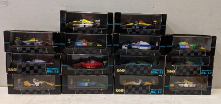 A collection of 14 Onyx model F1 190 cars to include elf mobil and others, Williams FW15 limited
