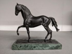 James Osborne (1940-1992) - bronze model of the racehorse Bucephalus in trotting pose, limited
