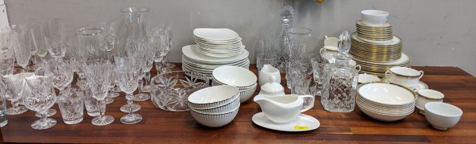 Ceramics and glassware to include a Paragon China pot dinner service, Queen's tableware, various