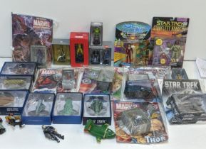 Sci-Fi related toys - a small collection of boxed and unboxed toys from Marvel, Star Trek and