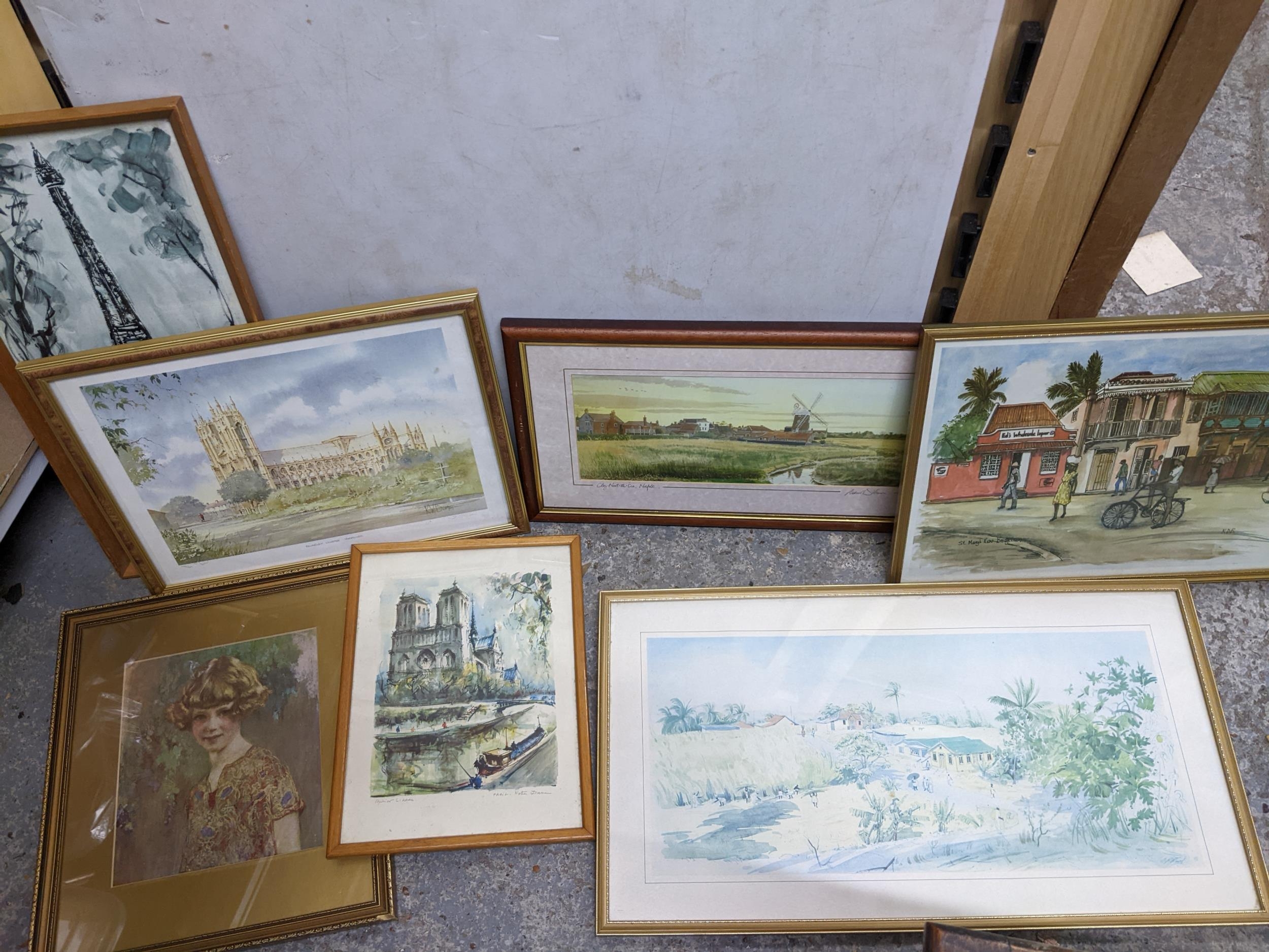 A mixed lot of framed and glazed prints to include those after Millet and Fred Morgan a Pears - Image 6 of 6