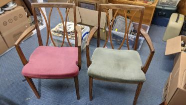 A pair of G-plan teak mid 20th century dining chairs Location: