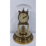 A late 19th century BHA 400-day anniversary clock with glass dome 28cm h, Location: