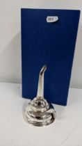 A mid 20th century silver wine funnel, 92.2g, with box Location: