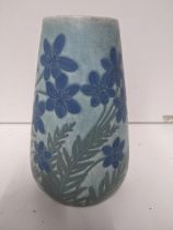 Josef Ekberg (1877-1945) for Gustavsburg, Sweden, a sgraffito floral decorated pottery vase, dated
