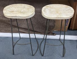 A set of two modern G& G home bar/kitchen stools Location: RAF