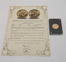 United Kingdom - Elizabeth II (1952 -2022) Sovereign dated 1957, Brilliant uncirculated in 'delux'