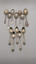 A collection of twelve silver teaspoons Location: