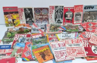 Football programmes - approximately 250, all associated with Stoke City FC, various years from