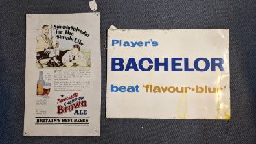 Two advertising signs to include a 'Players Bachelor beat flavour blur' sign Location: