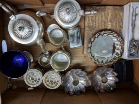 A mixed lot of silver plate and EPNS, also to include three pairs of binoculars, Location:
