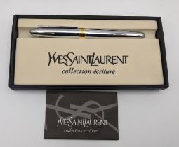 An Yves Saint Laurent collection Ecriture fountain pen with box and paperwork Location: