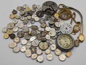 A mixed lot of mainly watch movements to include Omega 620, Omega 730 and others Location: