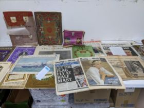 A collection of periodicals, newspapers, programmes and magazines of royal memorabilia from Queen