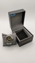 An Earnshaw Baron automatic blue, limited edition, stainless steel gents wristwatch, with an