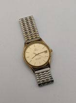 An Omega Seamaster gents gold plated quartz wrist watch Location: