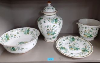 Four large items of Royal Staffordshire Kowloon to include a fruit bowl and a ginger jar with lid.