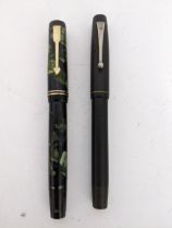 Two 1940s/50s fountain pens, Stephens Leverfil No 270 Fountain pen, late 1940s in green and black