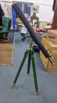 A Broadhurst Clarkson & Co astronomical telescope with a tripod stand, Location: