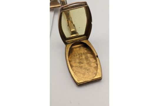 A 1930s 9ct gold manual wind gents wristwatch on a 9ct gold expanding bracelet 15.6g Location: - Image 6 of 6