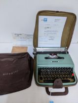 Olivetti portable typewriter - Lettera 22, fitted with Elite type and tabulator. Purchased 28th