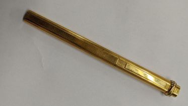 A Cartier Vendome Trinity gold plated ballpoint pen, Location: