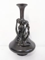 A late 19th century Japanese Meiji period bronze vase Location: