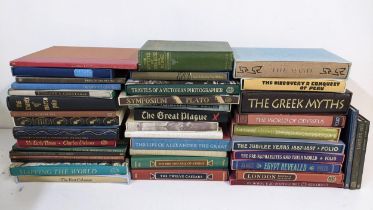 A collection of mainly folio society books to include 'The World of Odysseus', 'Egypt Revealed'