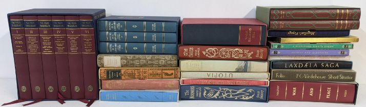 A collection of folio society books to include six volumes of Shakespeare, 'A Midsummer Nights